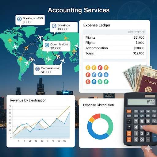 خدمات محاسبية متخصصة لشركات السياحة والسفر - دمشق