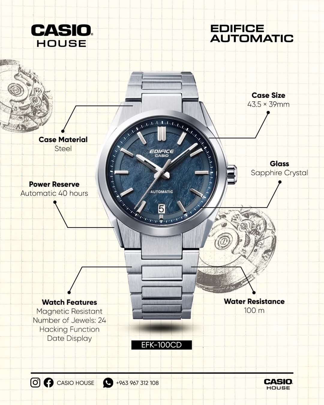 اكتشف أول إصدار أوتوماتيكي من Casio Edifice الآن - دمشق - صورة 2