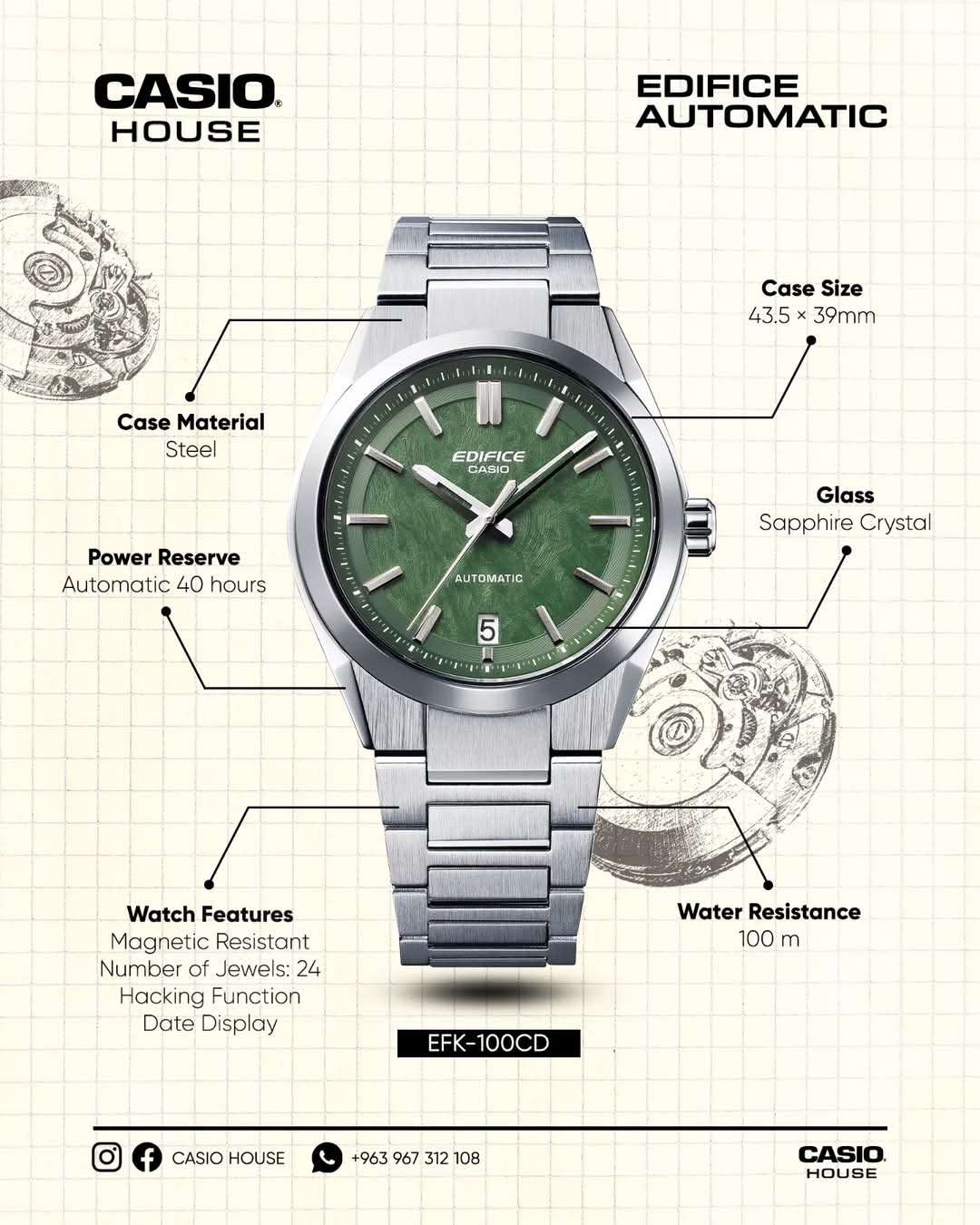 اكتشف أول إصدار أوتوماتيكي من Casio Edifice الآن - دمشق - صورة 3