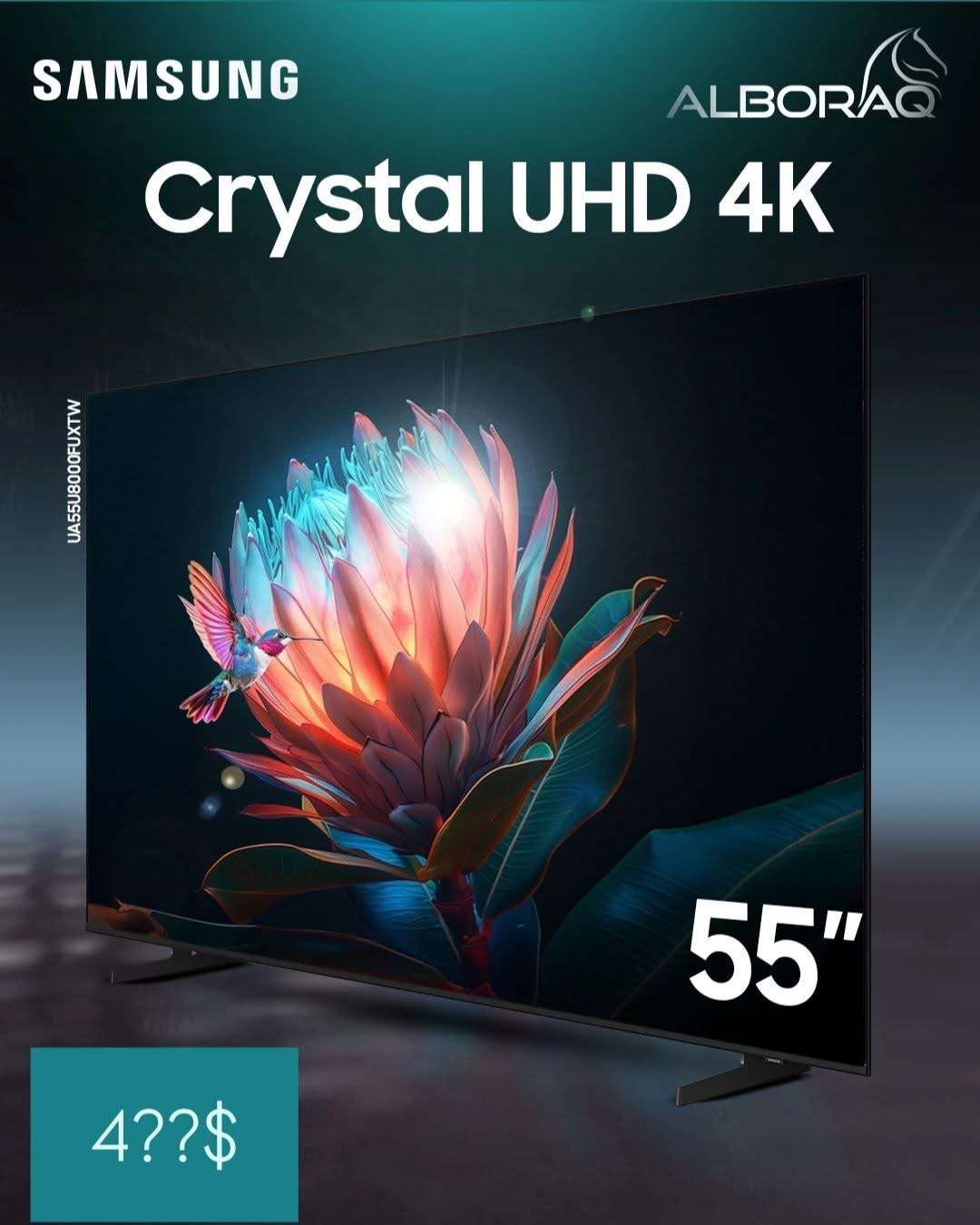 شاشة 55 بوصة من Samsung Crystal UHD 4K - دمشق