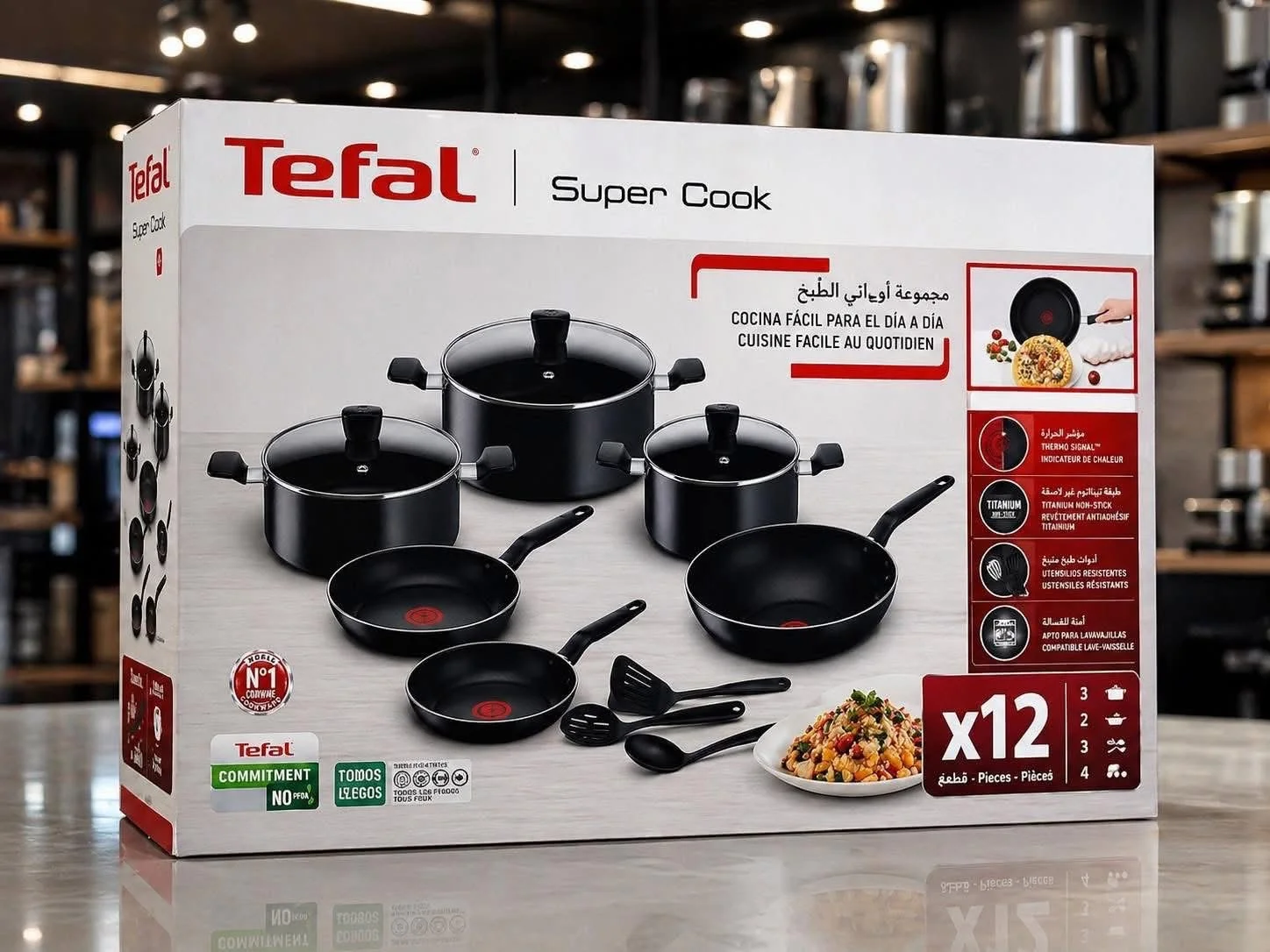 طقم قدور 12 قطعة من Tefal - دمشق