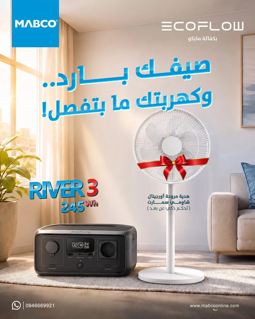 منظومة ايكوفلو + مروحة هدية - دمشق