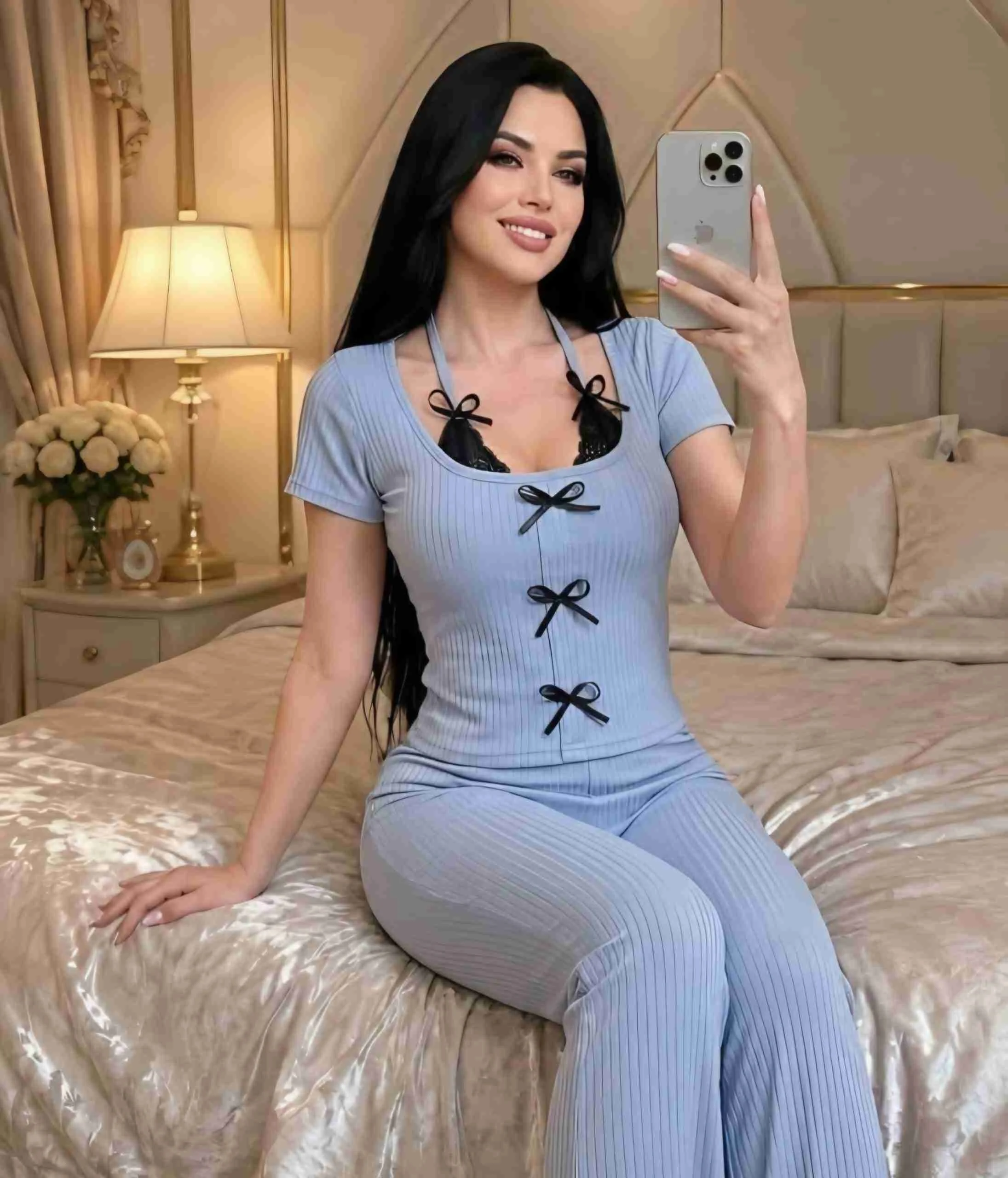 طقم بيجاما نسائي - السويداء - صورة 3