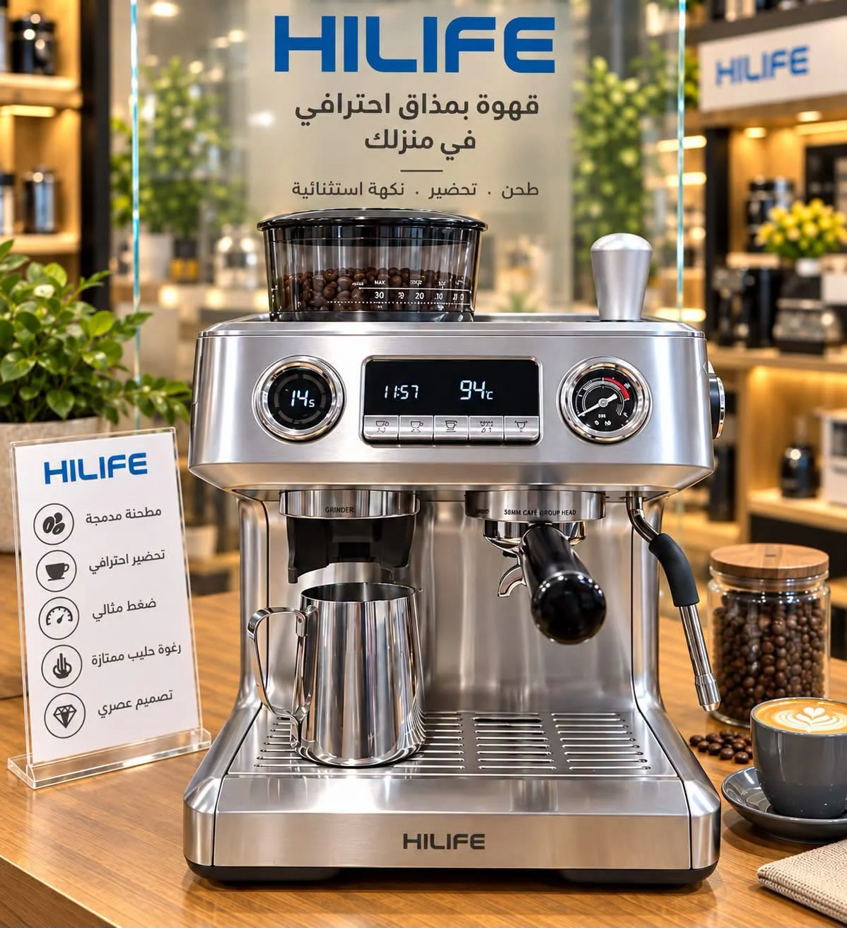 ماكينة قهوة احترافية Hilife - دمشق